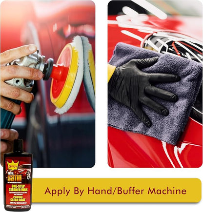 Experience Brilliance and Protection with Garry's Royal Satin One Step Automotive Cleaner Wax - Restores Shine, Removes Oxidation, Carnauba/Hydro-Polymers Formula - 16 Oz Liquid