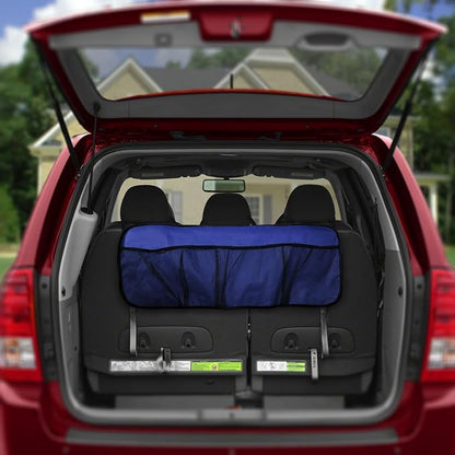 FH Group E-Z Travel Multi-Pocket Storage Collapsible Car Trunk Organizer (Easy Carry Perfect for Garage or Grocery Store, 1 Pack) Blue
