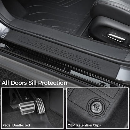 Floor Mats for Honda Accord 2023–2025 2026, All Weather Floor Mats Trunk Cargo Liner and Door Sill Guards Accessories, Full Coverage Set (Gasoline & Hybrid)