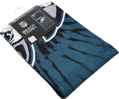 Northwest NFL Philadelphia Eagles Unisex-Adult Beach Towel, 30" x 60", Psychedelic