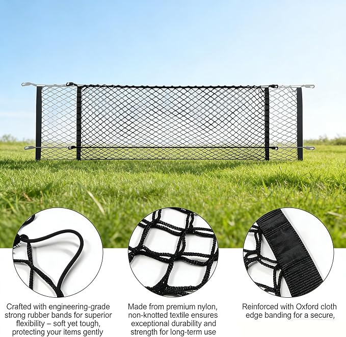Trunk Cargo Net Compatible with KIA Sorento LX S EX SX 2014 2015 2016 2017 2018 2019 2020 2021 2022 2023 2024 2025 2026