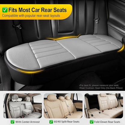 kingphenix 3-Piece Car Seat Cushion Set, 1.2inch Memory Foam Comfort, 2 Front Automotive Seat Cushions + Rear Bench Cushion, Non-Slip Bottom, Fits Sedan SUV Truck Van, Car & Office Chair, Gray