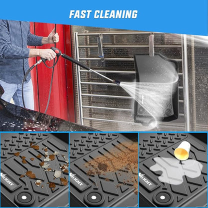Nilight TPE Floor Mats for Jeep Wrangler JL Unlimited 4 Door (Not for JK or 4XE) 2018 2019 2020 2021 2022 2023 2024 2025 2026 All Weather Custom Fit Heavy Duty Floor Liners
