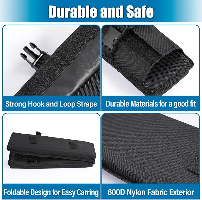 Universal Soft Roof Rack Pads 30“ Luggage Carrier System for Kayak,Surfboard, SUP, Canoe, Snowboard with 2 Tie Down Straps, 2 Tie Down Ropes, 2 Hood Loops and Storage Bag(Black)