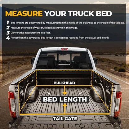 Auto Dynasty Soft Tri-Fold Truck Bed Tonneau Cover Compatible with 2004-2014 Ford F-150 8Ft/96Inch Fleetside Bed, Matte Black Soft Vinyl Top