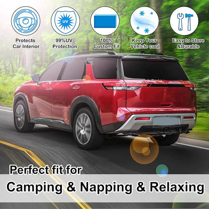 TINGLU Window Shades for Nissan Pathfinder 2022-2026 Accessories Car Side Full Windows Rear Triangular Windshield Sun Shade Sun UV Rays & Privacy Protection for Camping,Napping,and Relaxing 8PCS