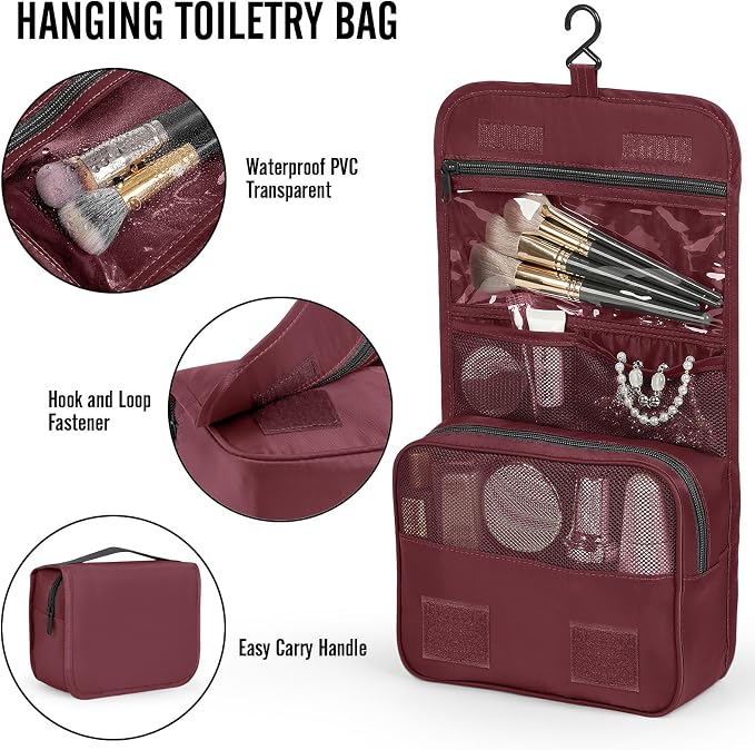 Veken 8 Set Packing Cubes for Travel Essentials,Anti-Wrinkle Buckled Suitcase Organizer for Shoe & Toiletry Bag,Carry On Luggage Bag with 99+ Count Mesh Holes for Airplane & College Dorm Accessories