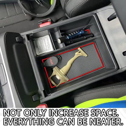 HGWEI Center Console Organizer Compatible with 2022-2024 Hyundai Tucson & Santa Cruz 2022-2025 Interior Accessories Armrest Storage Box Insert Tray (Not for 2025 Limited/Hybrid/Plug-in Hybrid) Red