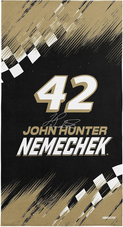 Northwest NASCAR John Hunter Nemechek Simple Speed Beach Towel, Cotton Blend Lightweight Bath, Pool Swim Travel Fan Gear, 30 x 60 Inch