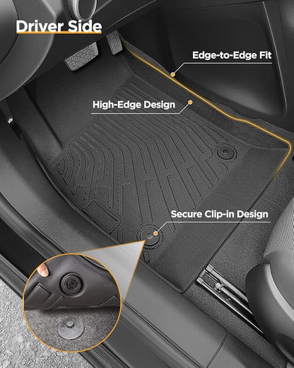 All Weather Floor Mats for Chevy Cruze 2011 2012 2013 2014 2015, Non-Slip Waterproof TPE Liners Custom Fit Front & Rear Row, Heavy Duty Car Accessories