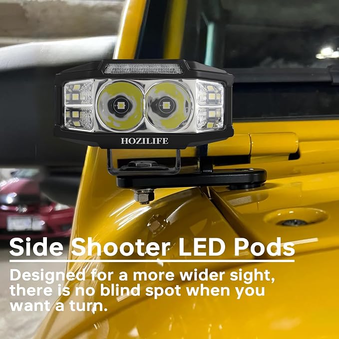 3 Inch LED Pods, 2PCS 40W 12V Flood Spot Ditch Lights Offroad Driving Fog LED Work Light for Truck ATV UTV Motorcycle (HZ1126-DRL)