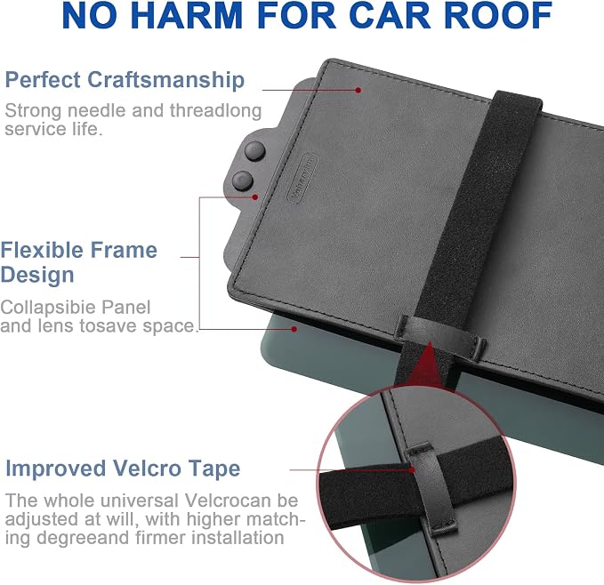 Veharvim Sun Visor Extender for Car with Zipper Slider, UV400 Car Sun Visor Extension with PC Lens and Side Sunshade,Anti-Glare for Safe Driving,UV-Filtering/Protection(Passenger Side)
