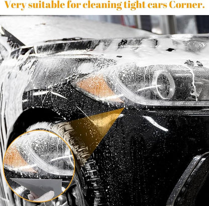 JJUNW 6Pcs Window Tint Squeegee, Triangle Contour Squeegees Windows Tint Tools Grey Yellow Corner Squeegee Vinyl Wrap Tool Kit for Car Wrapping Window Tinting Film Installation Application