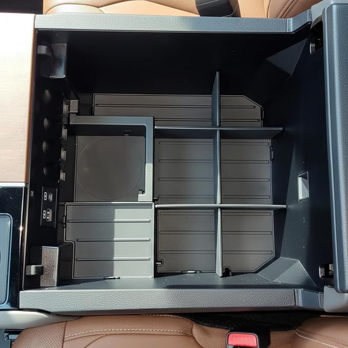 Vehicle OCD - Center Console Organizer for Toyota Tundra (2022-2026) / Toyota Sequoia (2023-2026) – Made in USA - NOT Compatible with Center Console Safe - SLX178