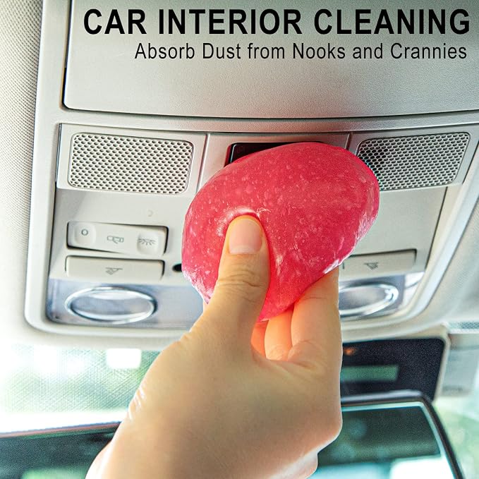 TICARVE 2 Pack Cleaning Gel Car Cleaning Putty Car Slime for Cleaning Car Detailing Gel Car Interior Cleaner Car Accessories Keyboard Cleaner Rose Purple (320g/11.2oz)