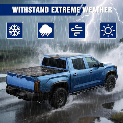 Low Profile Flip Up Truck Bed Tonneau Cover for 2007-2021 Toyota Tundra 5' 6" Bed (66.7")