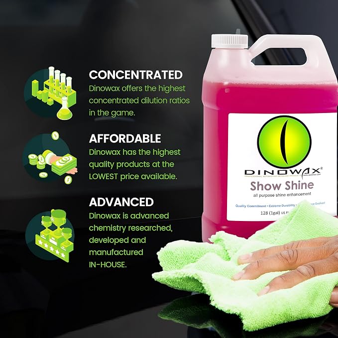 Show Shine, All Purpose Shine Enhancement, Car Wash Detail Spray, Car Detailer Spray, Car Detailing Supplies, Strawberry Shortcake Scent, Clean Collection, 128 oz