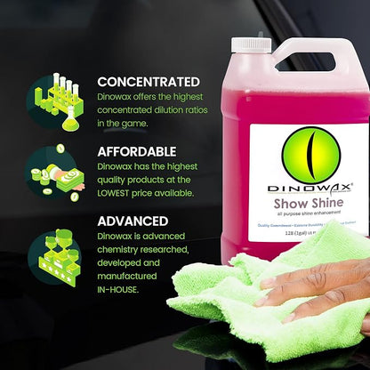 Show Shine, All Purpose Shine Enhancement, Car Wash Detail Spray, Car Detailer Spray, Car Detailing Supplies, Strawberry Shortcake Scent, Clean Collection, 128 oz