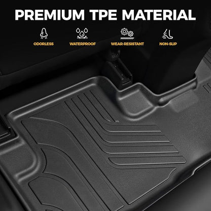 Floor Mats for Honda CRV 2012-2016, All Weather Floor Mats Trunk Cargo Liner with Backrest Protectors Accessories, Full Coverage Set (Not fit Touring/EX-L)