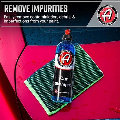 Adam's Clay Mitt Kit (Green) - Car Detailing Clay Bar Kit W/Detail Spray Lubricant for Auto Detail Paint Decon - Quickly Removes Debris from Your Vehicle Exterior Paint, Glass, Wheels, Chrome & More