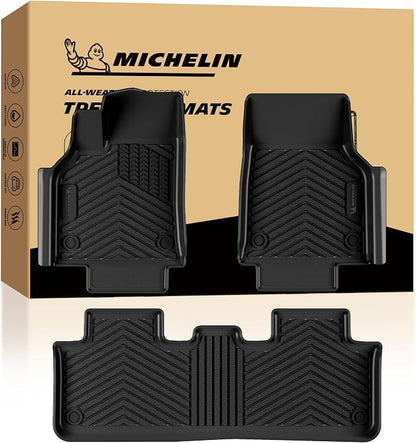 Michelin Vehicle Mat, All-Weather TPE Custom Fit Liner for Tesla Model Y 5 Seat Standard Floor Mats 2025-2027 (3 Piece), Not Fit Premium or Performance, Premier