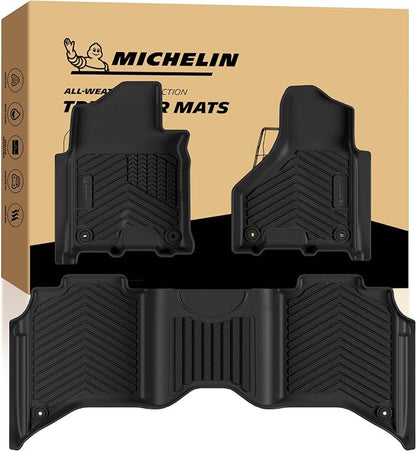 Michelin Vehicle Mats, All-Weather TPE Custom Fit Liner for 2019-2026 Ram 2500/3500 Crew Cab Bucket Seat Carpet Floor, Premier