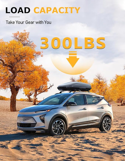Tuyoung 300lbs Roof Racks Cross Bars Compatible with Chevrolet Chevy Bolt EUV & EV 2017-2026 Bolt-EUV, Heavy Duty Aluminum Crossbar Roof Rail Cargo Carrier Rooftop Car Black Accessories