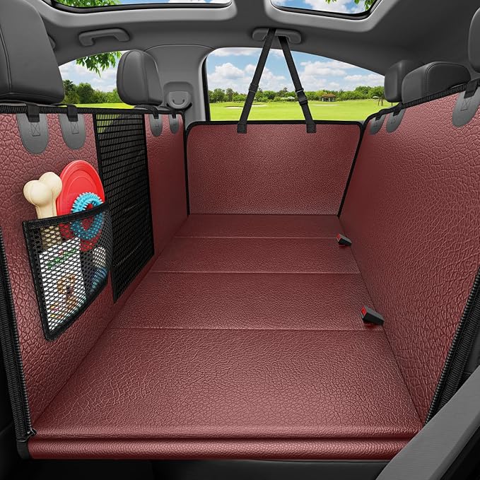 URPOWER Dog Car Seat Cover for Pets 100% Waterproof Seat Cover Hammock 600D Heavy Duty Scratch Proof Nonslip Durable Soft Back Seat Covers for Cars Trucks and SUVs