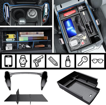 DIAMOOKY 3PCS Center Console Organizer Compatible with Toyota 4Runner 2024 2023 2022 2021 2020 2019-2010 Glove Box Organizer Gear Shift Tray Armrest Storage Box 5th Gen 4 Runner Accessories