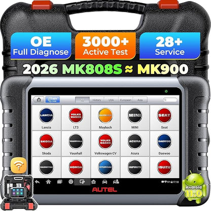 Autel MaxiCOM MK808S Bidirectional Scanner: 2026 Same as MaxiCheck MX808S MX900 MK900BT MK808BT Pro, 3000+ Active Test, 28+ Service for 200+ Brands, OBD2 All System Diagnose, FCA Autoauth & SGW, OS 11