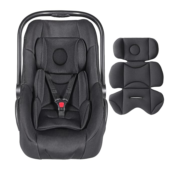 Infant Car Seat Insert, Breathable & Fold Baby Head & Body Support for Infant, Soft Mesh Car Seat Cushion
