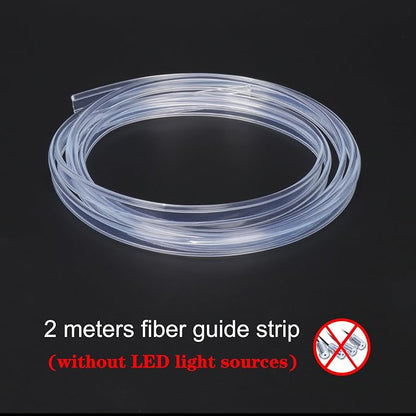 Fiber Optic Waterproof Car Side Glow LED Illumination Optic Fiber Band Car Interior Atmosphere Neon Cold Lights 2 Meters (6.56ft)