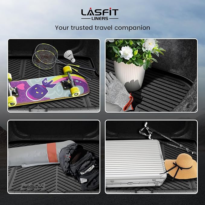 LASFIT Trunk Mat for Honda Civic Sedan 2016-2021, All Weather TPE Custom Fit Trunk Liner Trunk Tray Cargo Mat Cargo Liner Cargo Tray (Not for Hatchback/Coupe)