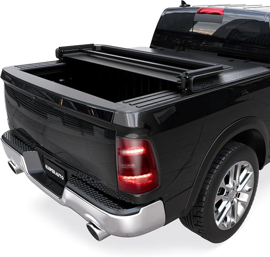 KUIPERAUTO Soft Tri 5.7FT Bed Tonneau Cover Compatible for 2009-2026 Dodge Ram 1500 (Incl. 2019-2024 Classic & 2019-2026 New Body Style) W/o Ram Box Truck Bed 67.4inch