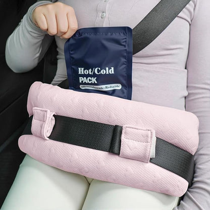 Seat Belt Pillow Post Surgery, Hysterectomy C Section Abdominal Seatbelt Pillow Surgery Recovery Must Haves, Gifts for Chest Heart Surgery with Insert Ice Pockets