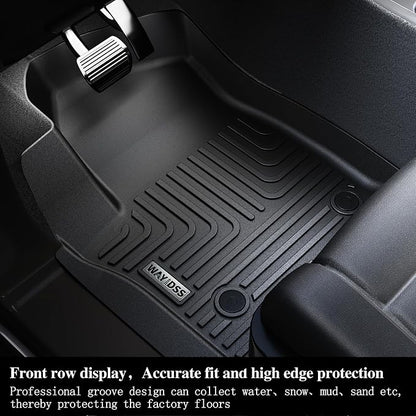 Floor Mats for Acura MDX 2014-2020 (only for 7 Seat, No Hybrid Models) with Trunk Mat & Backrest Mat TPE All Weather Protection 3 Rows Floor Liner & Cargo Liners Accessories