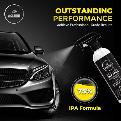 Magic Shield Prep Spray – Must Wash After Use | Ideal for Ceramic Coating Prep | Wax & Grease Remover for Auto Detailing | Ultimate Surface Cleaner - 16oz