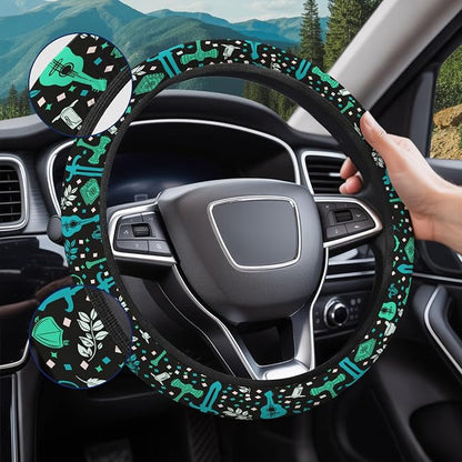 GENANY Dragon Board Game Steering Wheel Cover, Non Slip Polyester Car Wheel Protector for Car SUV Truck, Universal 15 Inch