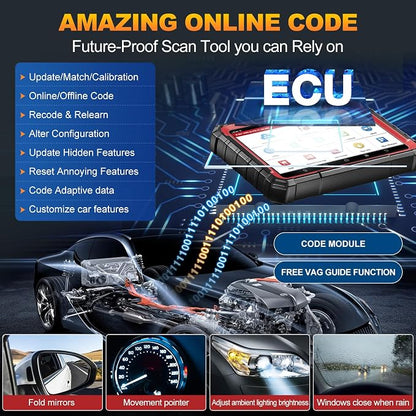 LAUNCH X431 PRO Elite 2026 New Bidirectional Scan Tool, 38+ Reset, ECU Coding, All-in-One Full System Diagnostic Scanner, CANFD&DoIP, FCA AutoAuth, VAG Guide,Same as Pro3s+ 5.0,2 Years Free Update