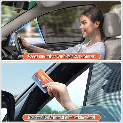 XCBYT Car Window Shades for 2011-2023 4Runner - 4 Pack Breathable Mesh Window Covers Blocking 99% UV Glare and Privacy Protection, Safe Driving for Napping, Camping, Dressing