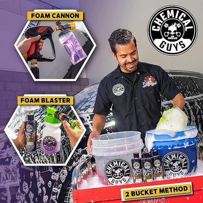 Chemical Guys Black Light Hybrid Radiant Finish Car Wash Soap and Superior Surface Cleanser 2 Pack (2 X 16 Fl. Oz.) - Gloss Enhancing pH Balanced Formula for Maximum Shine