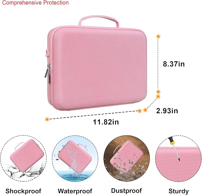 Elonbo Carrying Case for Halo Bolt Ultimate 2.0/3.0 Portable Car Battery Jump Starter/Halo Bolt 55500 mwh/Air 58830/ Air + 55500/58830/ 44400/57720 Emergency Power Kit Holder, Pink
