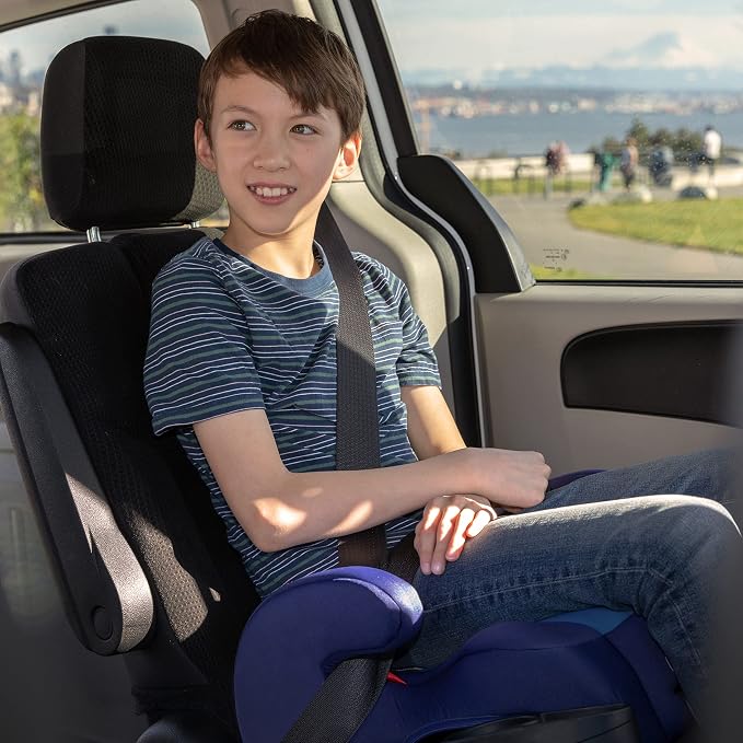 Diono Solana 2 XL Pack of 2 2022, Dual Latch Connectors, Lightweight Backless Belt-Positioning Booster Car Seat, 8 Years 1 Booster Seat, Blue