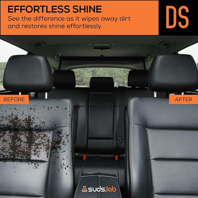 Suds Lab DS Detailing Scrub Sponge – Microfiber Scrub Pad for Car Detailing, Two Textures for Polishing & Scrubbing, Durable & Absorbent, Multi-Surface Use, Washable & Reusable – 6 Pack, Orange