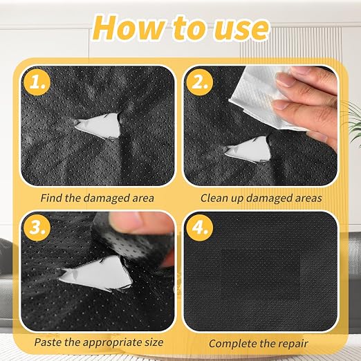 8x79inch Breathable Perforated Self-Adhesive Leather Repair Patch for Furniture, Couches, Car Seats, Office Chairs Faux Leather & Vinyl Repair Kit (Beige)