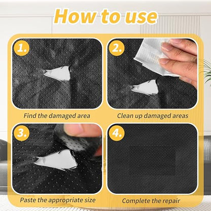 8x79inch Breathable Perforated Self-Adhesive Leather Repair Patch for Furniture, Couches, Car Seats, Office Chairs Faux Leather & Vinyl Repair Kit (Beige)