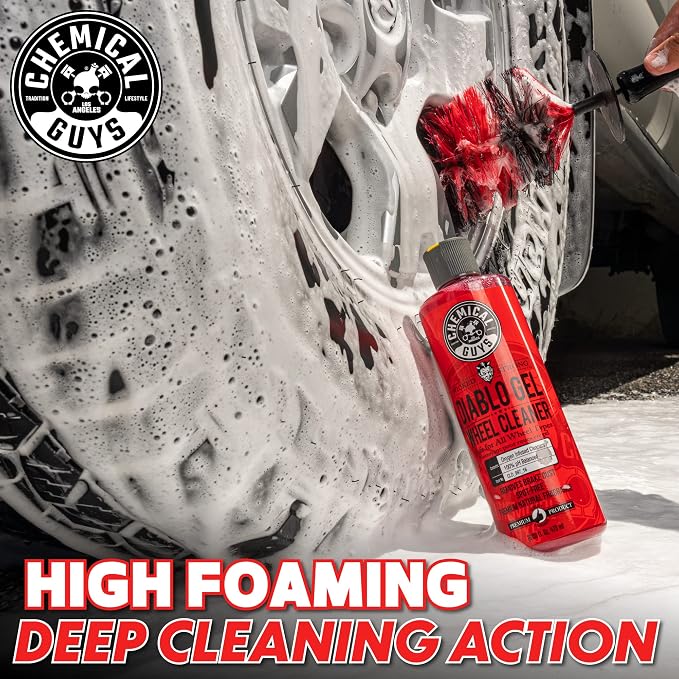 Chemical Guys Diablo Gel Oxygen Infused Foam Wheel & Rim Cleaner, Concentrated Car Wheel Cleaner Safe on All Finishes, Removes Brake Dust, Dirt, Grime, for Cars, Trucks, SUVs, Motorcycles & RVs, 16 oz