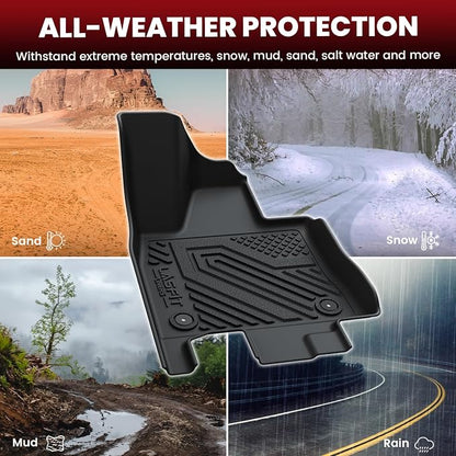 LASFIT Floor Mats&Trunk Mat&Backrest Mat For Lincoln Aviator 2026-2020 (Only Fit 6 seats seond row without center Console), TPE Aviator All Weather Floor Liners, 3 Rows&Cargo&Seatback for Aviator mats