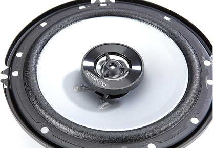 Kenwood 6-1/2" 300W Max (60W RMS per Pair) 6.5" KFC 2-Way Sport Series Flush Mount Car Audio Door Coaxial Speakers