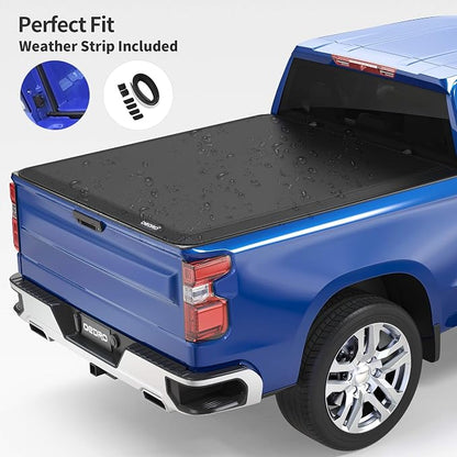 oEdRo Soft Tri-fold Truck Bed Tonneau Cover Compatible for 2015-2026 Ford F-150 F150 with 5.5ft Short Bed